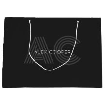 Modern Black and Gray Monogram