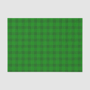 Modern Black and Green Plaid Tissue Paper