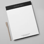 Modern Black and Grey Minimalist Professional Letterhead<br><div class="desc">I designed this black and grey letterhead to give a clean and professional look to any document. The minimalist style and modern layout make it perfect for business letters,  proposals,  or anything that needs a polished touch. It’s easy to customize,  so you can make it match your brand effortlessly.</div>