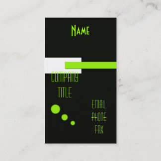 Modern Black and Lime Business Card