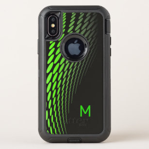 Modern Black and Neon Green Otterbox iPhone