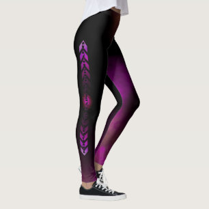 Modern Black and Pink sport LEGGINGS