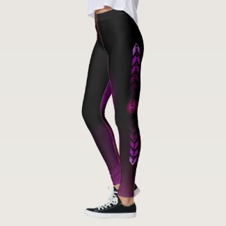 Modern Black and Pink sport LEGGINGS