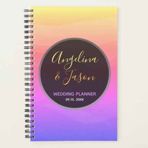 Modern Black And Pink Wedding Planner