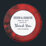 Modern Black and Red Artistic Abstract Wedding Magnet<br><div class="desc">Wedding favor magnet with a modern abstract pattern. Red and black colors swirl,  mix and mingle together. Creative,  artistic and unique with a dark,  mysterious flair.</div>