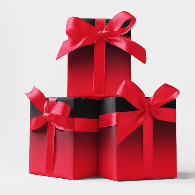 Modern Black and Red Ombre Wrapping Paper (Black and Red Ombre Wrapping Paper)