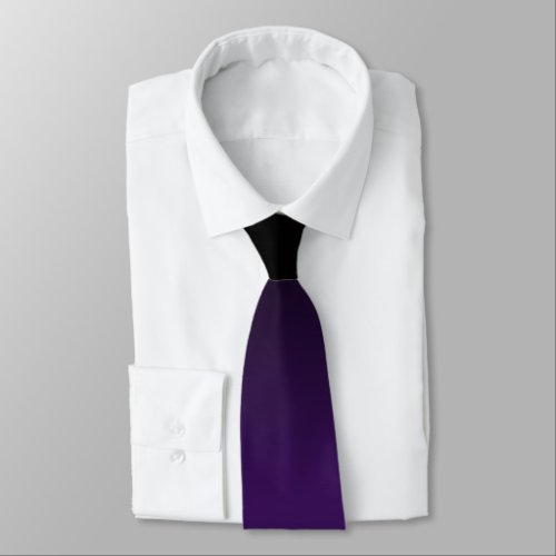 Modern Black and Royal Purple Gradient Neck Tie