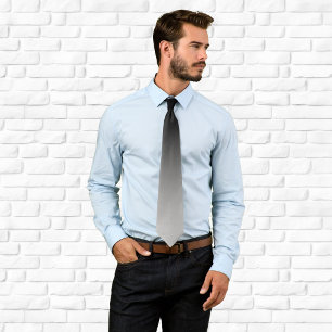 Modern Black and Silver Grey Gradient Neck Tie
