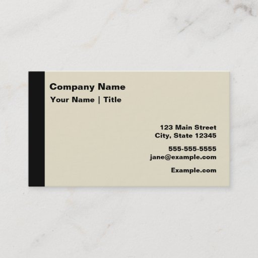 Customizable Modern Black and Tan Business Cards