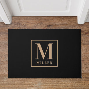 XL Door Mat, Custom Luxury Monogram Doormat, Personalized Color
