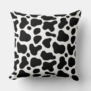 Modern black and white abstract home decor throw pillow