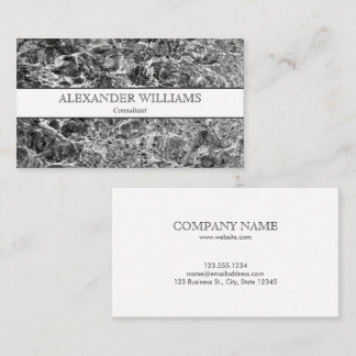 Modern Black and White Abstract Photo Business Card