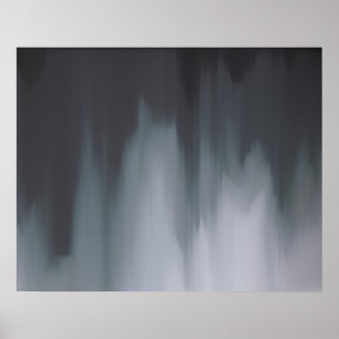 Modern Black and White Abstract Poster