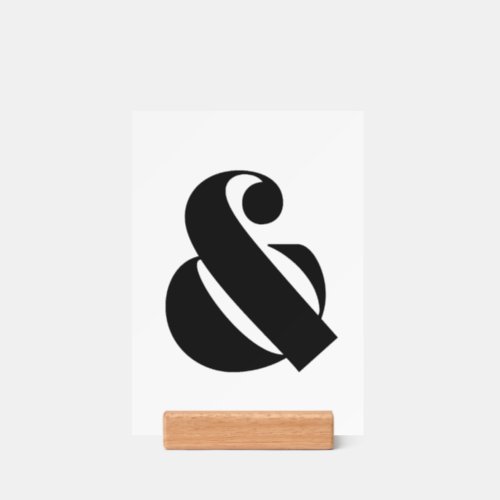 Modern Black and White Ampersand Print Holder