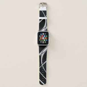 Modern Black and White Art Apple Watch Band