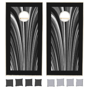 Modern Black and White Art Arches Cornhole Set