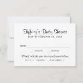 Modern Black and White Baby Shower RSVP Card | Zazzle