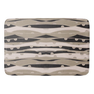 Modern Black And White Bathroom Rug Bath Mat