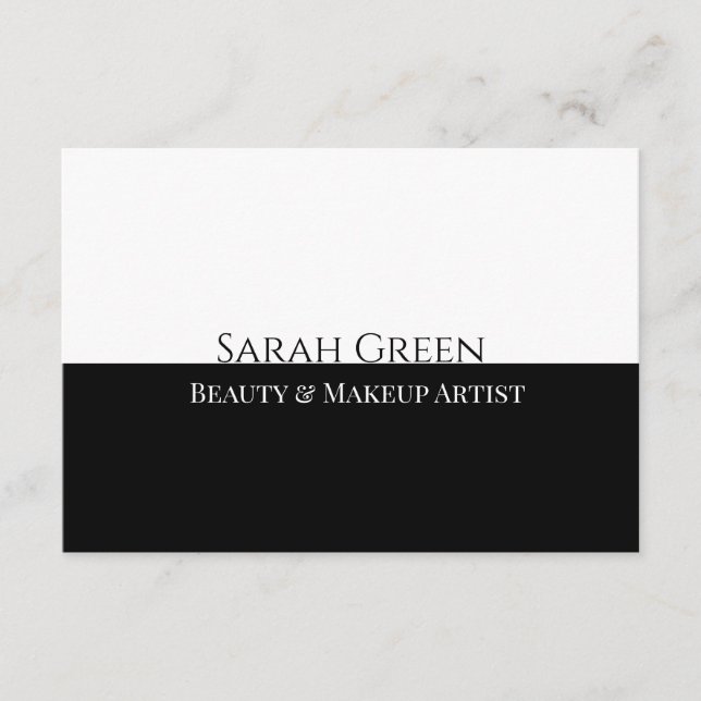 Modern Black and White Beauty Gift Certificate (Front)