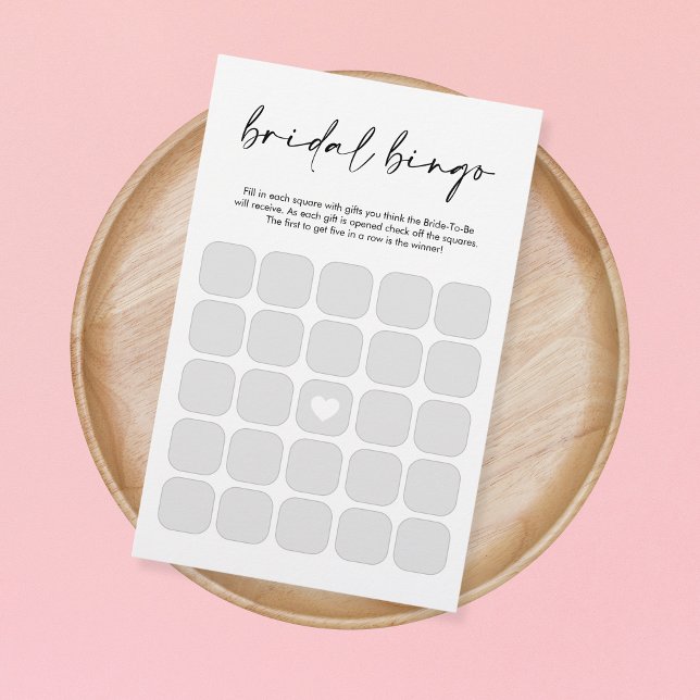 Modern Black and White Bingo Bridal Shower Game (Creator Uploaded)