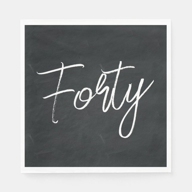 Modern Black and White Birthday Party Napkins (Front)