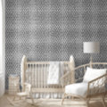 Modern Black and White Blocks Abstract Pattern Wallpaper | Zazzle