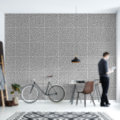 Modern Black and White Blocks Abstract Pattern Wallpaper | Zazzle