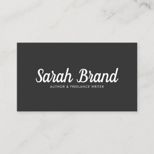 Modern Black and White Bold Name Business Card