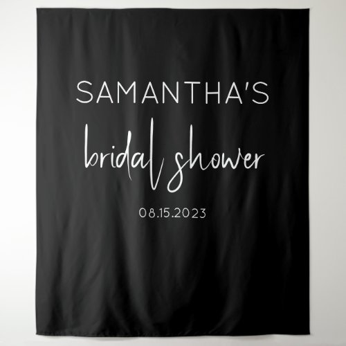 Modern Black and White Bridal Shower Backdrop