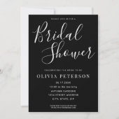 Modern Black and White Bridal Shower Invitation (Front)