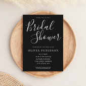 Modern Black and White Bridal Shower Invitation