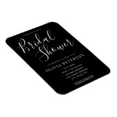 Modern Black and White Bridal Shower Invitation Magnet (Right Side)