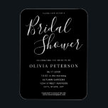 Modern Black and White Bridal Shower Invitation Magnet<br><div class="desc">Modern Black and White Bridal Shower Invitation Magnet. Invite your family and friends to a wedding shower party,  bridal brunch or luncheon with this minimalist wedding bridal shower template. Personalize this elegant and stylish invitation with names,  venue,  date and time.</div>