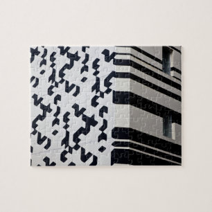 Modern black and white building in Hong Kong Jigsaw Puzzle
