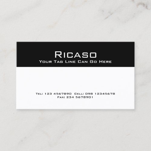 Modern Black and White Business Card Template
