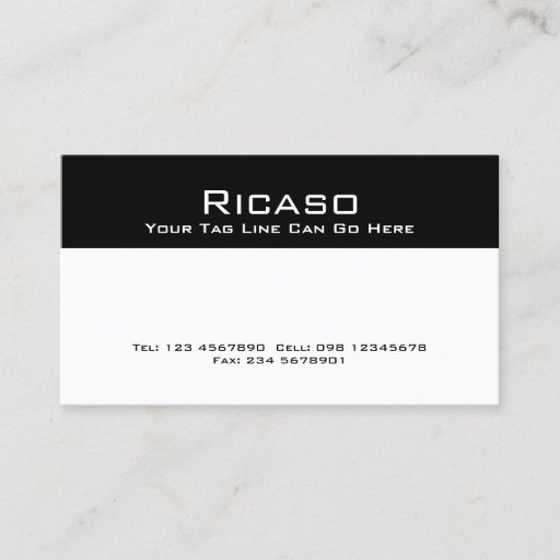 Customizable Modern Black and White Business Card Template