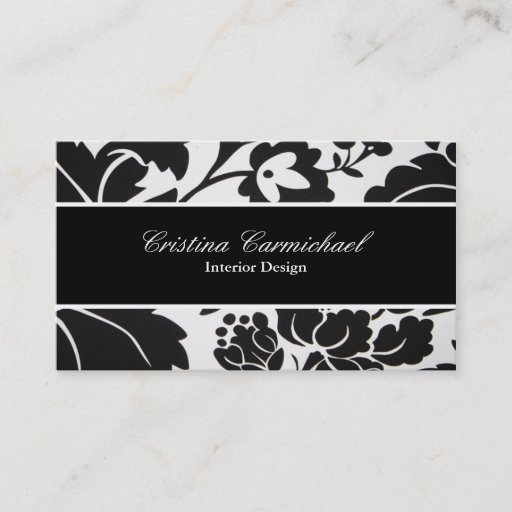 Customizable Modern Black and White Business Cards