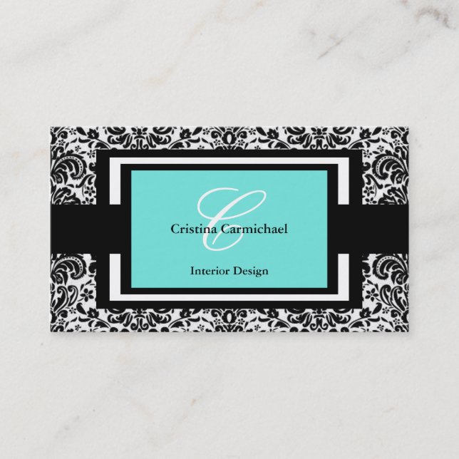 Modern Black and White Business Cards (Front)