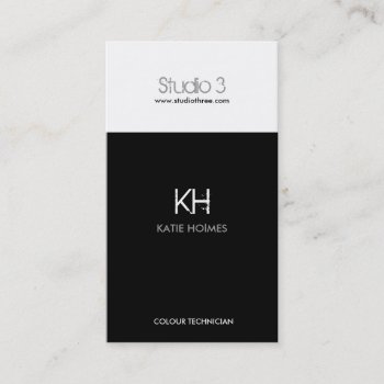 Modern Black And White Business Cards by colourfuldesigns at Zazzle