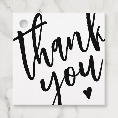 Modern Black and White Business Thank You Tag