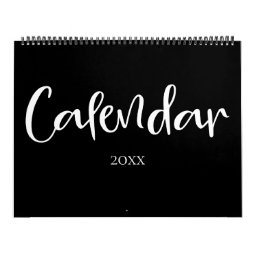 Modern Black and White Calendar | Zazzle