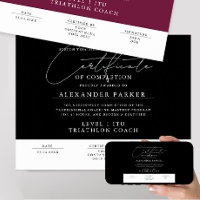 Modern Black And White Certificate Award Graduate