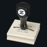 Modern Black and White Christmas Logo Gift Rubber Stamp<br><div class="desc">Modern Black and White Christmas Logo Gift rubber stamp</div>