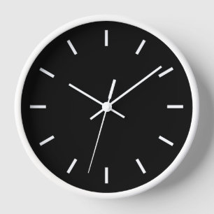 Modern Black and White Clock