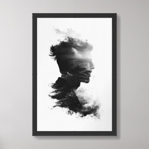 Modern Black and White Contemporary #1 Framed Art
