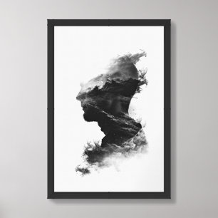 Modern Black and White Contemporary #3 Framed Art