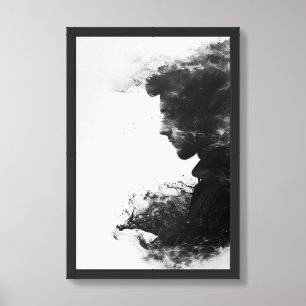 Modern Black and White Contemporary #4 Framed Art