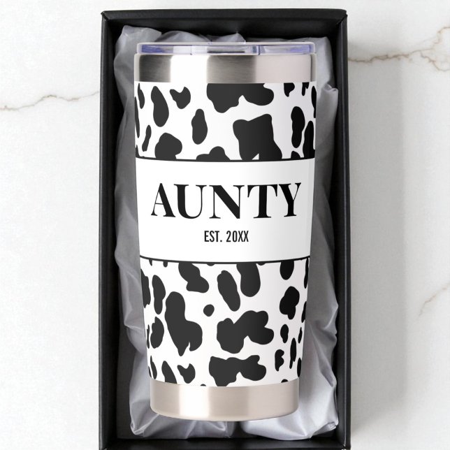 Modern Black and White Cow Western Country Aunty I Insulated Tumbler (Modern Black and White Cow Western Country Aunty I Insulated Tumbler)