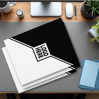 Modern black and white custom logo business envelope mailers