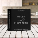 Modern Black and White Customized Bride and Groom 3 Ring Binder<br><div class="desc">Do you want to keep all of your wedding photos and memories in one place? Then this is the perfect product for you! This modern black and white personalized bride and groom wedding album binder will hold all of your photos and memories from your wedding day.</div>